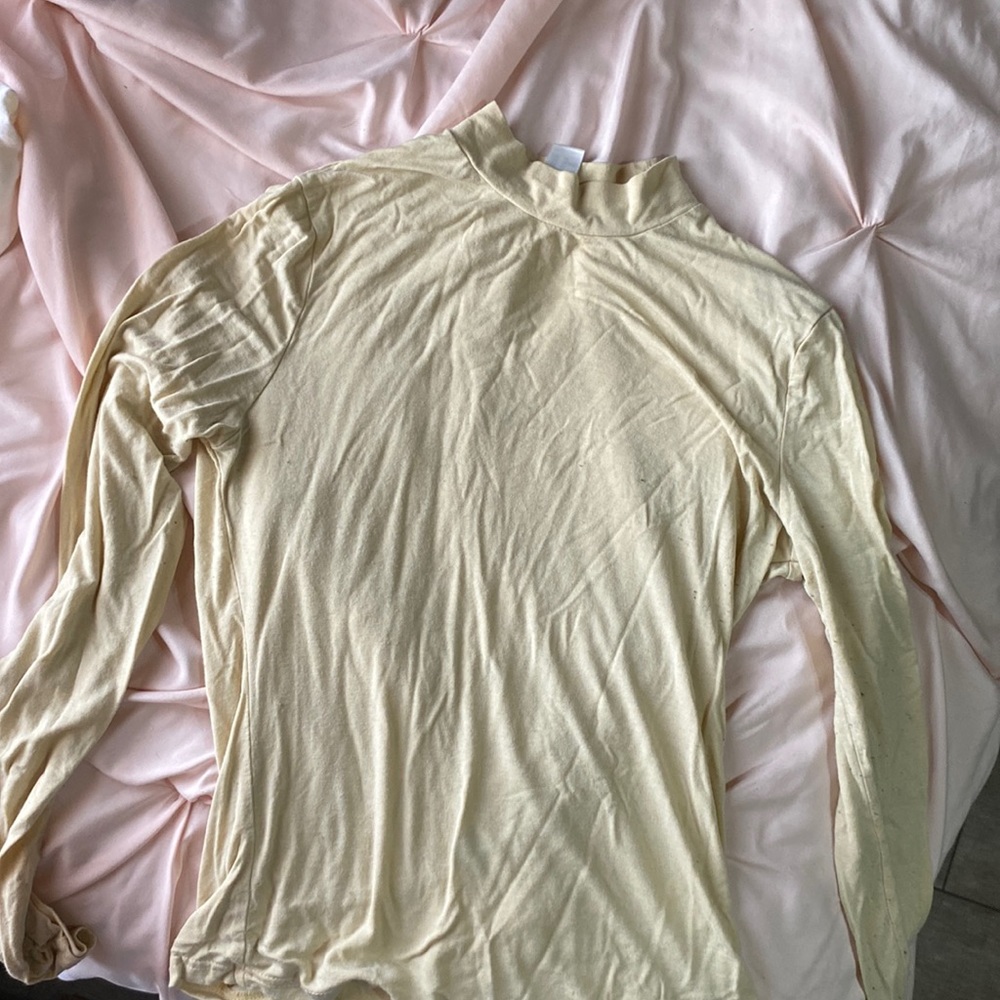 Sand mockneck long sleeve shirt